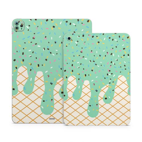 Mint Chocolate Chip Ice Cream Drip Apple iPad Series Skin