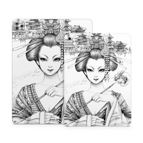 Geisha Sketch Apple iPad Series Skin