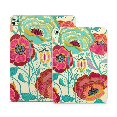 Golden Flowers Apple iPad Series Skin