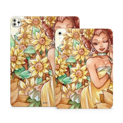 Lady Sunflower Apple iPad Series Skin