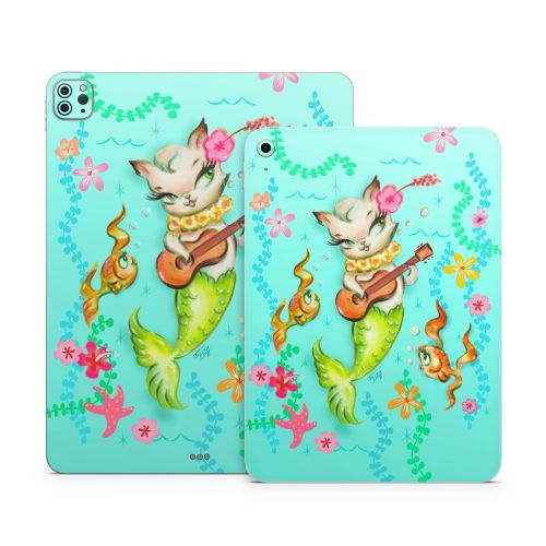 Merkitten with Ukelele Apple iPad Series Skin