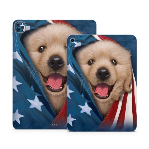 Patriotic Retriever Apple iPad Series Skin