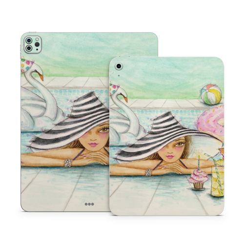 Delphine at the Pool Party Apple iPad Series Skin
