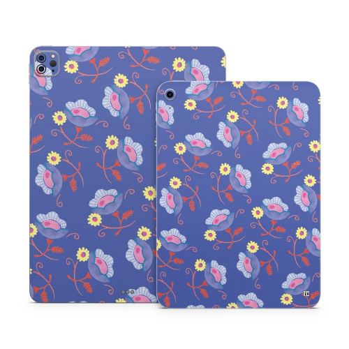 Purple Flowers Apple iPad Series Skin