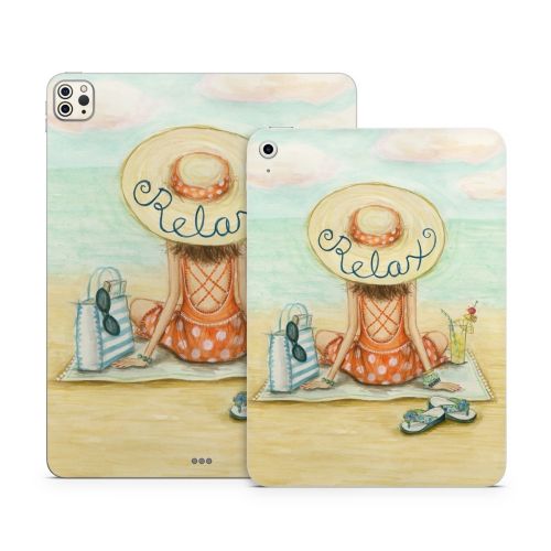 Relaxing on Beach Apple iPad Series Skin