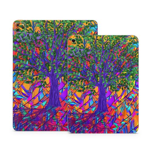 Stained Glass Tree Apple iPad Series Skin