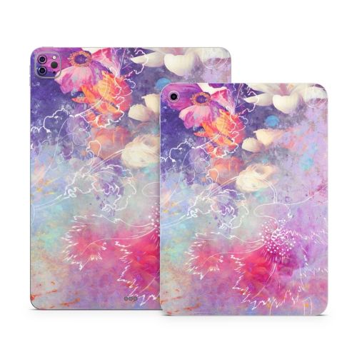 Sketch Flowers Lily Apple iPad Series Skin
