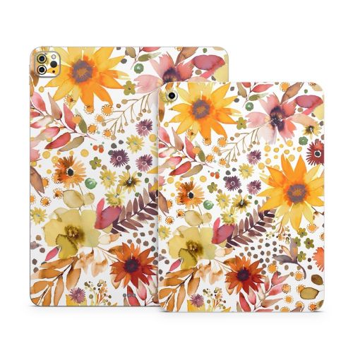 Summer Watercolor Sunflowers Apple iPad Series Skin