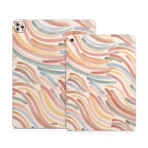 Terracotta Brushstroke Waves Apple iPad Series Skin