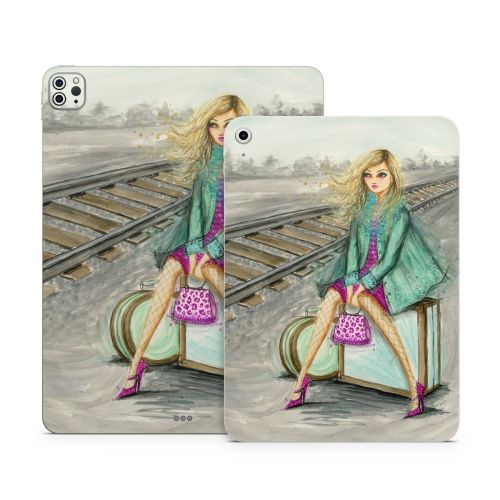 Lulu Waiting by the Train Tracks Apple iPad Series Skin