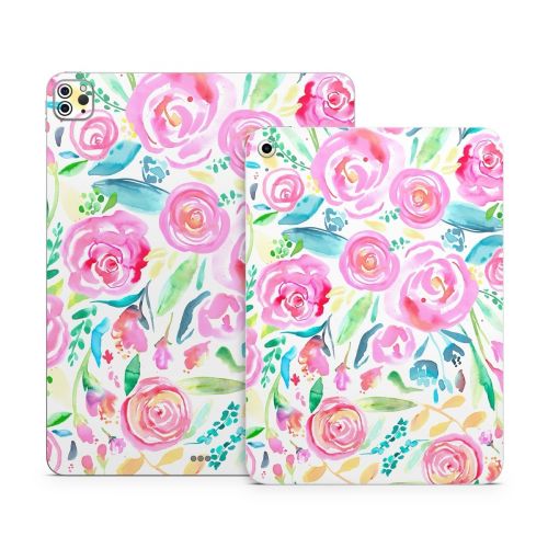 Watercolor Roses Apple iPad Series Skin