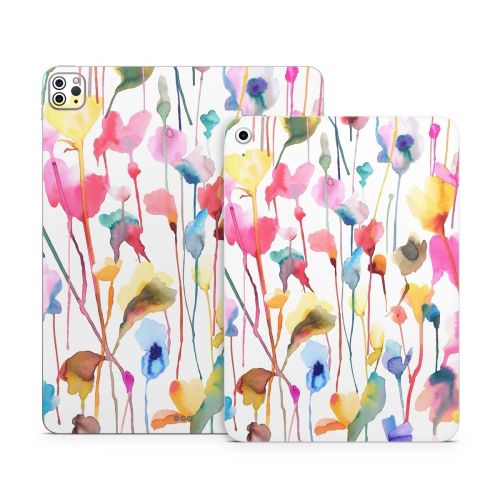 Watercolor Wild Flowers Apple iPad Series Skin