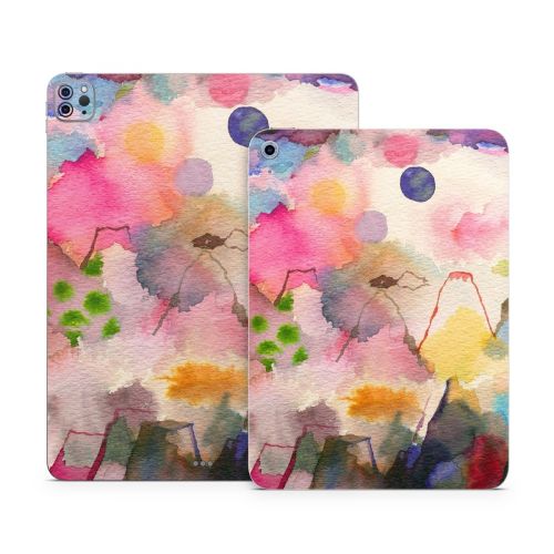 Watercolor Mountains Apple iPad Series Skin