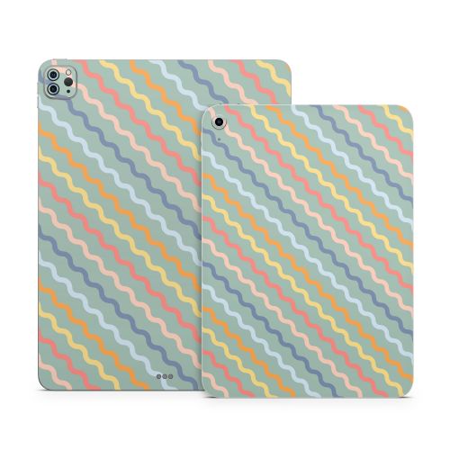Wavy Diagonal Lines Apple iPad Series Skin