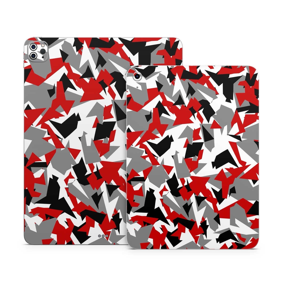 Apple iPad Series Skin design of Red, Pattern, Font, Design, Textile, Carmine, Illustration, Flag, Crowd, with red, white, black, gray colors