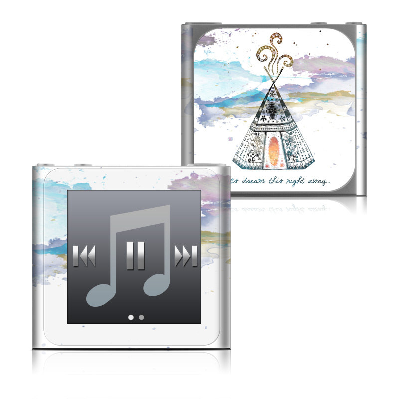 iPod nano 6th Gen Skin design of Illustration, Art, Graphics, Pole, Drawing, with blue, yellow, black, orange, purple colors