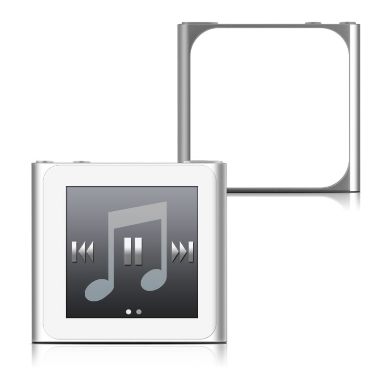 iPod nano 6th Gen Skin design of White, Black, Line, with white colors