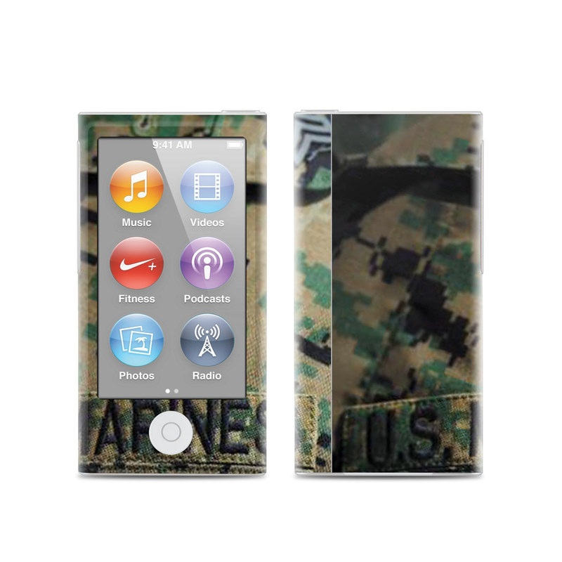 iPod nano 7th Gen Skin design of Military camouflage, Military uniform, Camouflage, Pattern, Uniform, Green, Design, Military, Army, Airsoft, with black, green, gray, red colors
