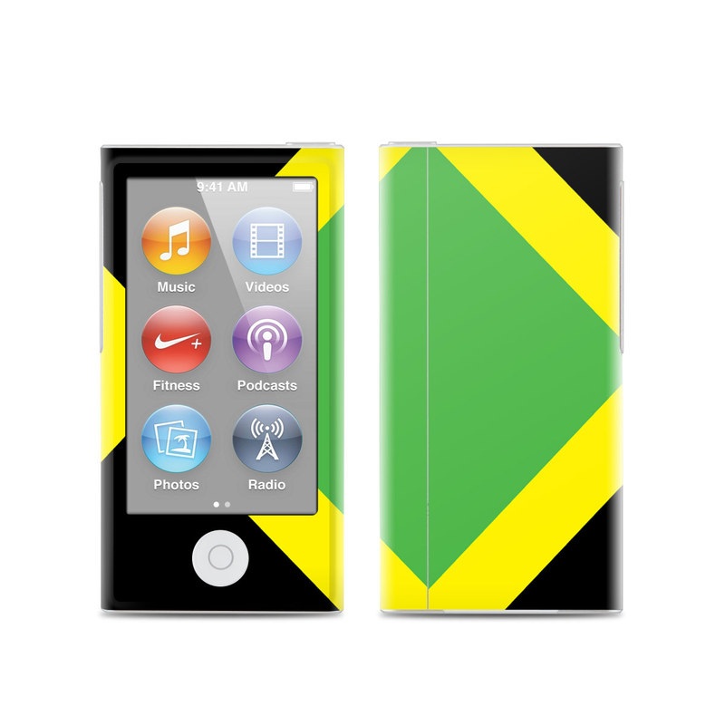 iPod nano 7th Gen Skin design of Green, Flag, Yellow, Macro photography, Graphics, Graphic design, with black, green, yellow colors