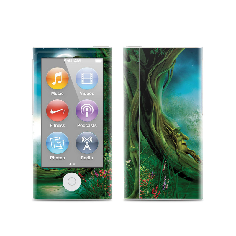 iPod nano 7th Gen Skin design of Fractal art, Art, Organism, Fictional character, Earth, Cg artwork, with black, blue, green, gray colors