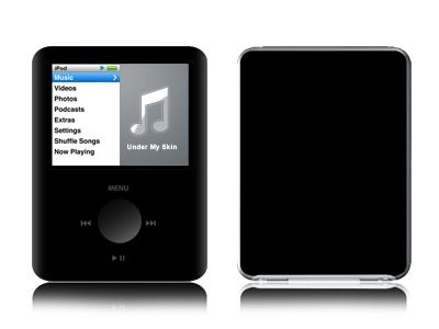 Solid State Black iPod nano 3rd Gen Skin