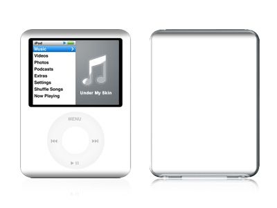 Solid State White iPod nano 3rd Gen Skin