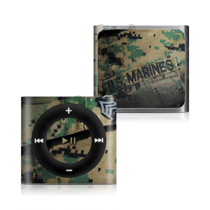 iPod shuffle 4th Gen Skin design of Military camouflage, Military uniform, Camouflage, Pattern, Uniform, Green, Design, Military, Army, Airsoft, with black, green, gray, red colors