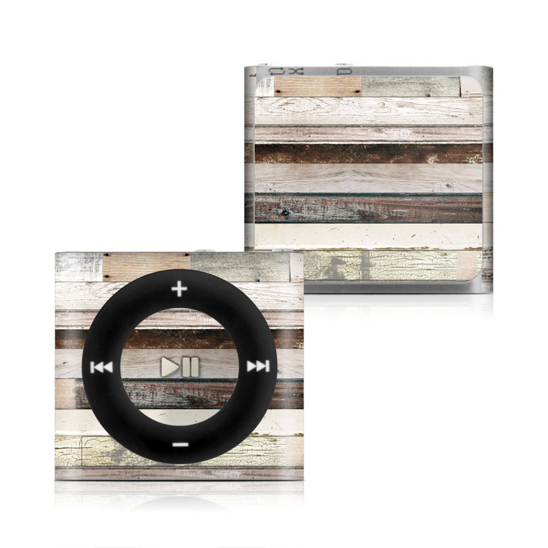 iPod shuffle 4th Gen Skin design of Wood, Wall, Plank, Line, Lumber, Wood stain, Beige, Parallel, Hardwood, Pattern, with brown, white, gray, yellow colors