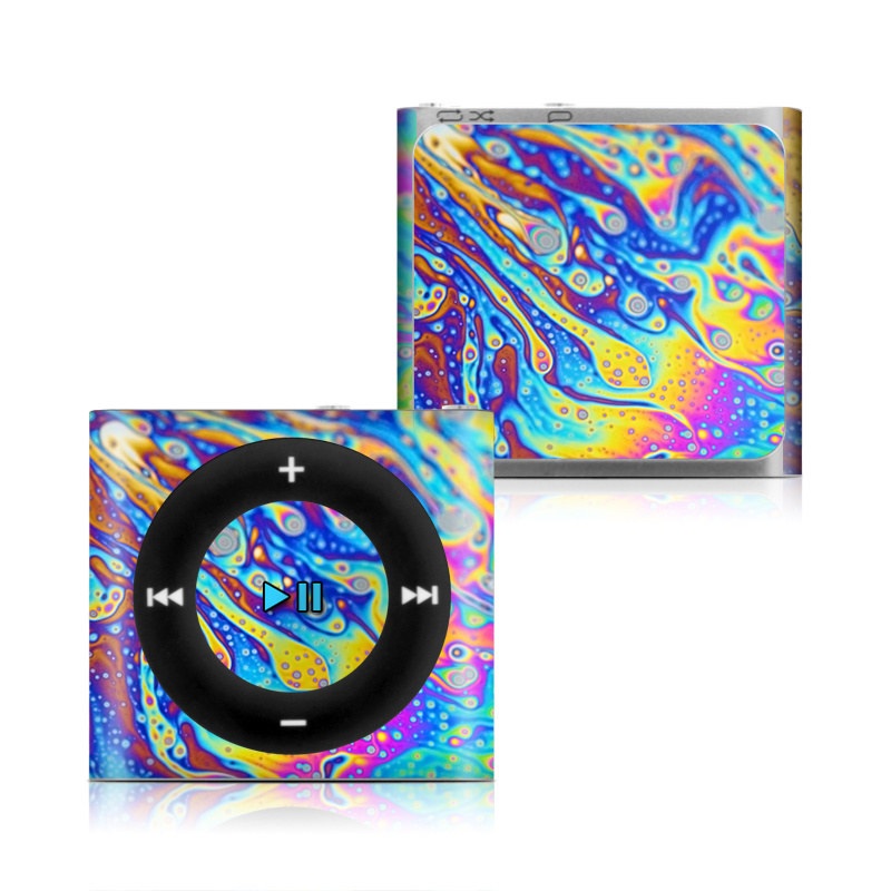 iPod shuffle 4th Gen Skin design of Psychedelic art, Blue, Pattern, Art, Visual arts, Water, Organism, Colorfulness, Design, Textile, with gray, blue, orange, purple, green colors