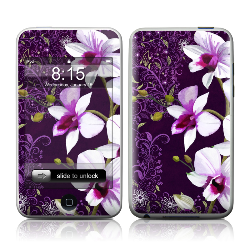  Skin design of Flower, Purple, Petal, Violet, Lilac, Plant, Flowering plant, cooktown orchid, Botany, Wildflower, with black, gray, white, purple, pink colors