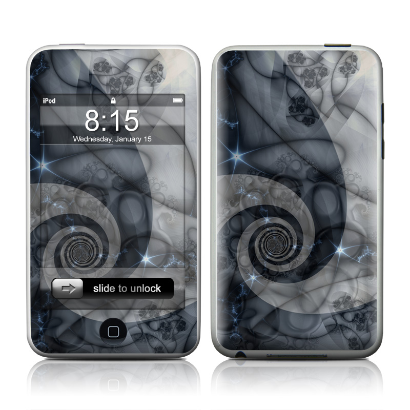 iPod touch 2nd & 3rd Gen Skin design of Eye, Drawing, Black-and-white, Design, Pattern, Art, Tattoo, Illustration, Fractal art, with black, gray colors
