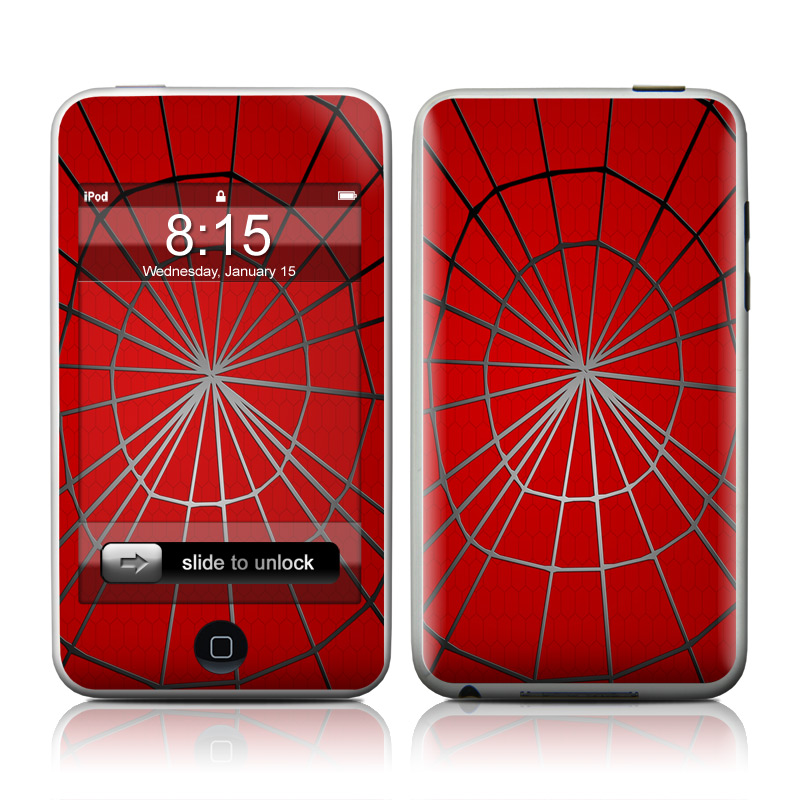 iPod touch 2nd & 3rd Gen Skin design of Red, Symmetry, Circle, Pattern, Line, with red, black, gray colors