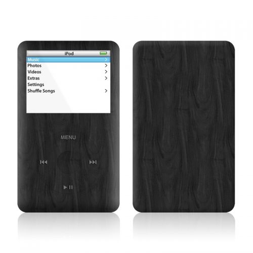 Black Woodgrain iPod Video Skin