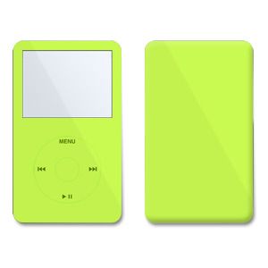 Solid State Lime iPod Video Skin