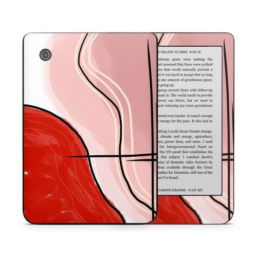 Abstract Red Kobo Clara 2E Skin