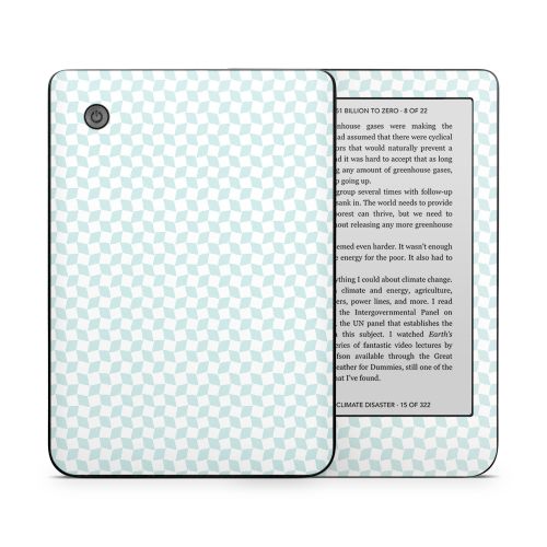 Checker Light Blue Kobo Clara 2E Skin