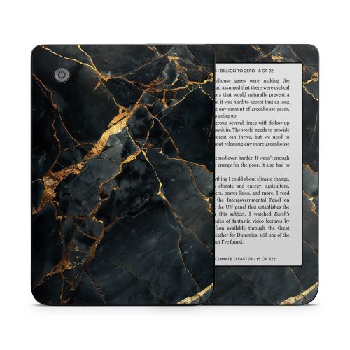 Repaired Black Marble Kobo Clara 2E Skin