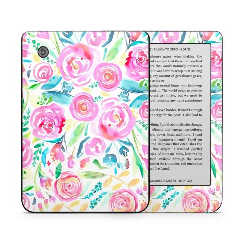 Watercolor Roses Kobo Clara 2E Skin