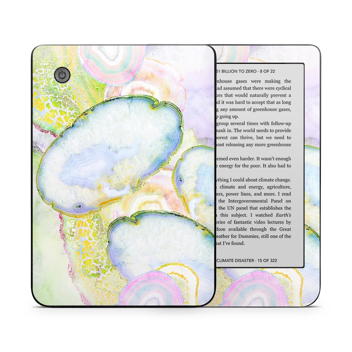 Kobo Clara 2E Skin design of Watercolor paint, Illustration, Paint, Child art, Art, with blue, purple, green, yellow, pink colors