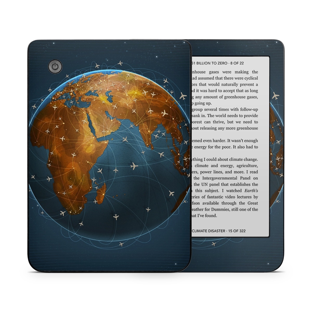 Kobo Clara 2E Skin design of Planet, Earth, Astronomical object, World, Atmosphere, Globe, Space, Sky, Astronomy, Circle, with blue, yellow, brown colors