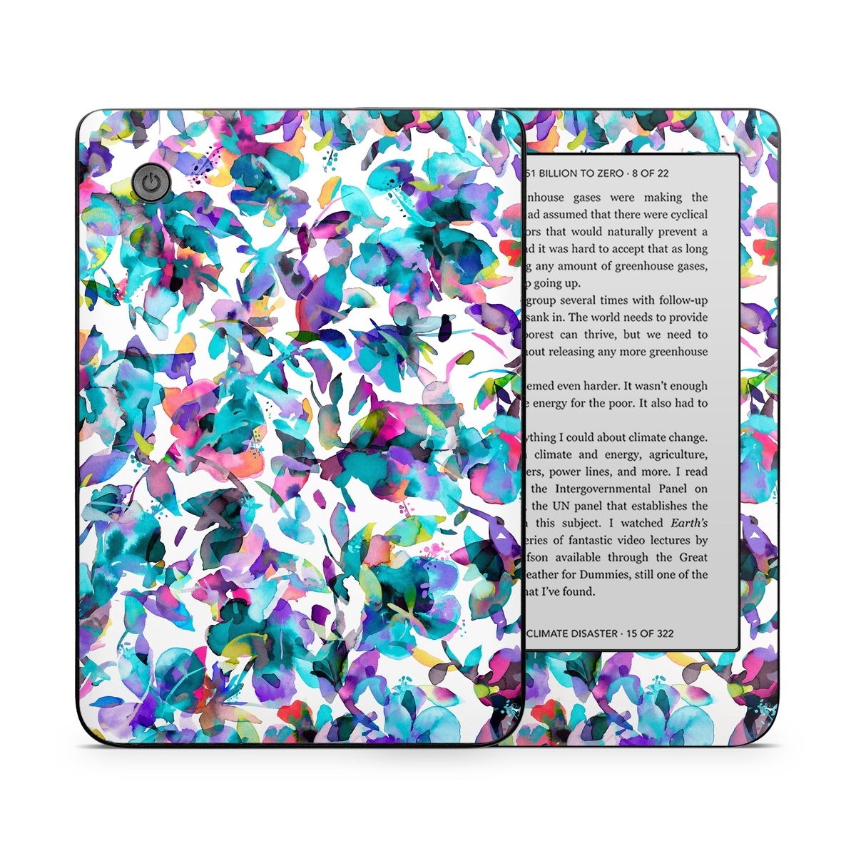 Kobo Clara 2E Skin design of Pattern, Design, Textile, with white, blue, red, purple, pink, orange, yellow colors
