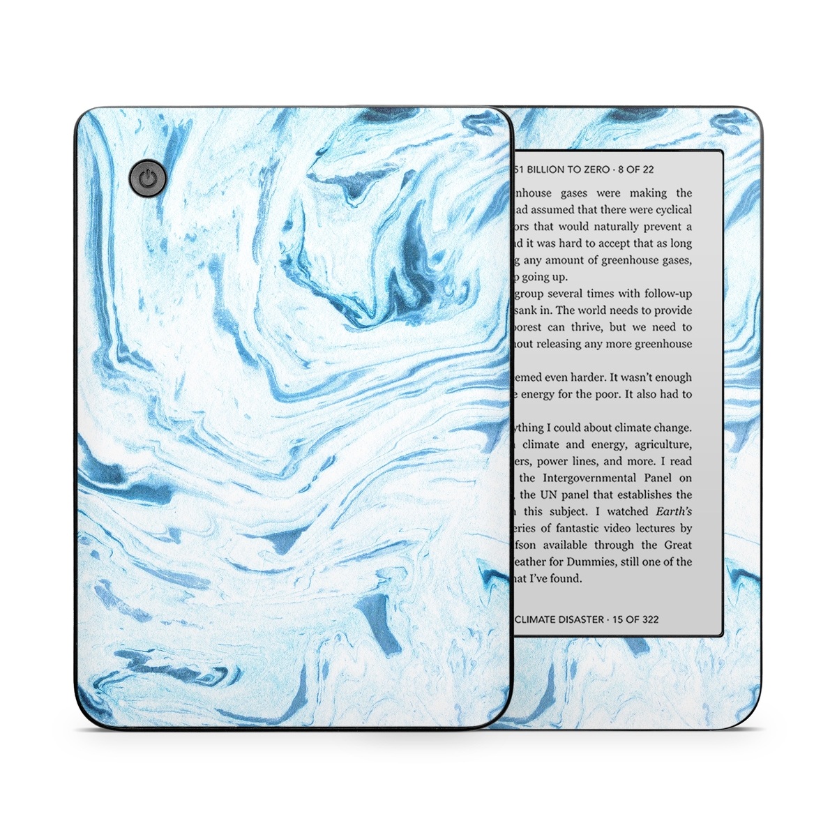 Kobo Clara 2E Skin design of Water, Aqua, Wind wave, Drawing, Painting, Wave, Pattern, Art, with blue colors