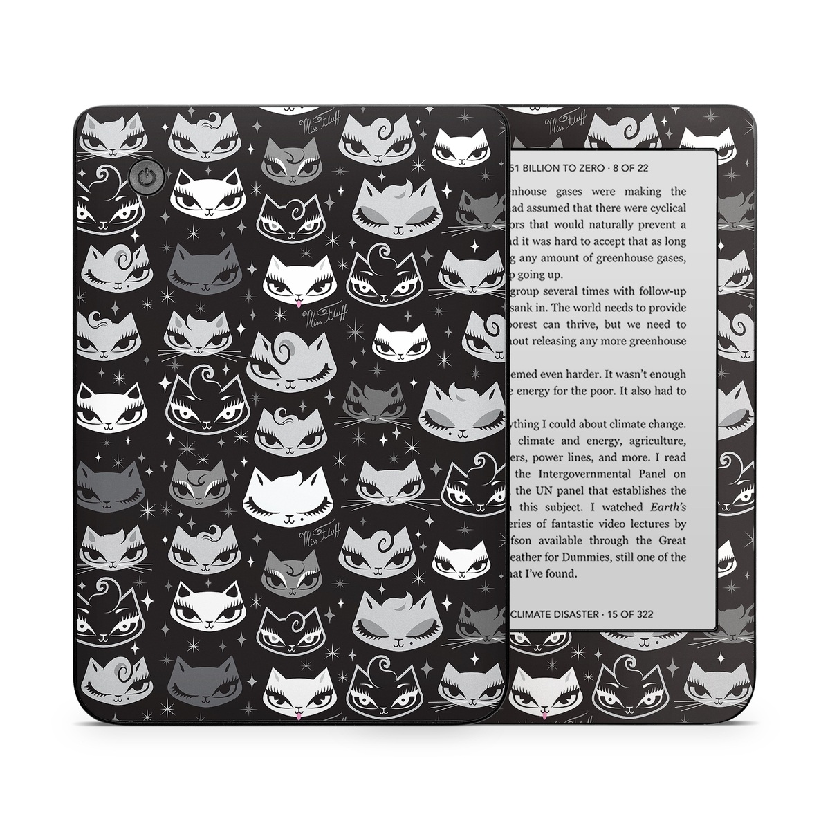Kobo Clara 2E Skin design of Pattern, Design, Headgear, Hat, Smile, Team, Crowd, with black, white, gray colors