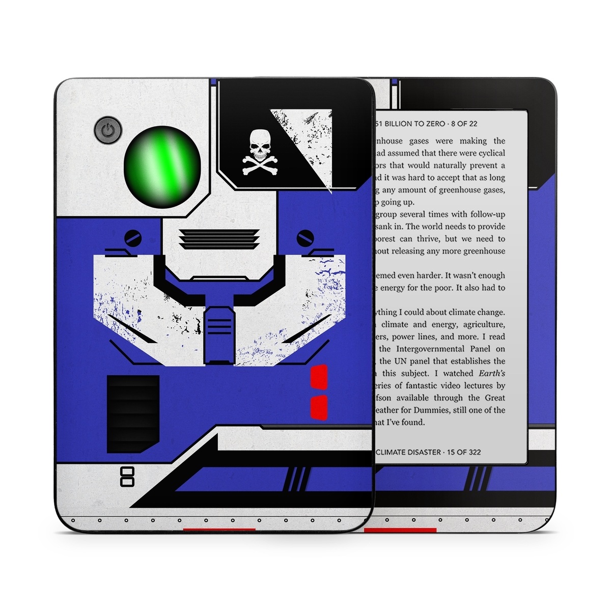 Kobo Clara 2E Skin design of Floppy disk, Technology, Electric blue, Fictional character, with white, blue, black, gray colors