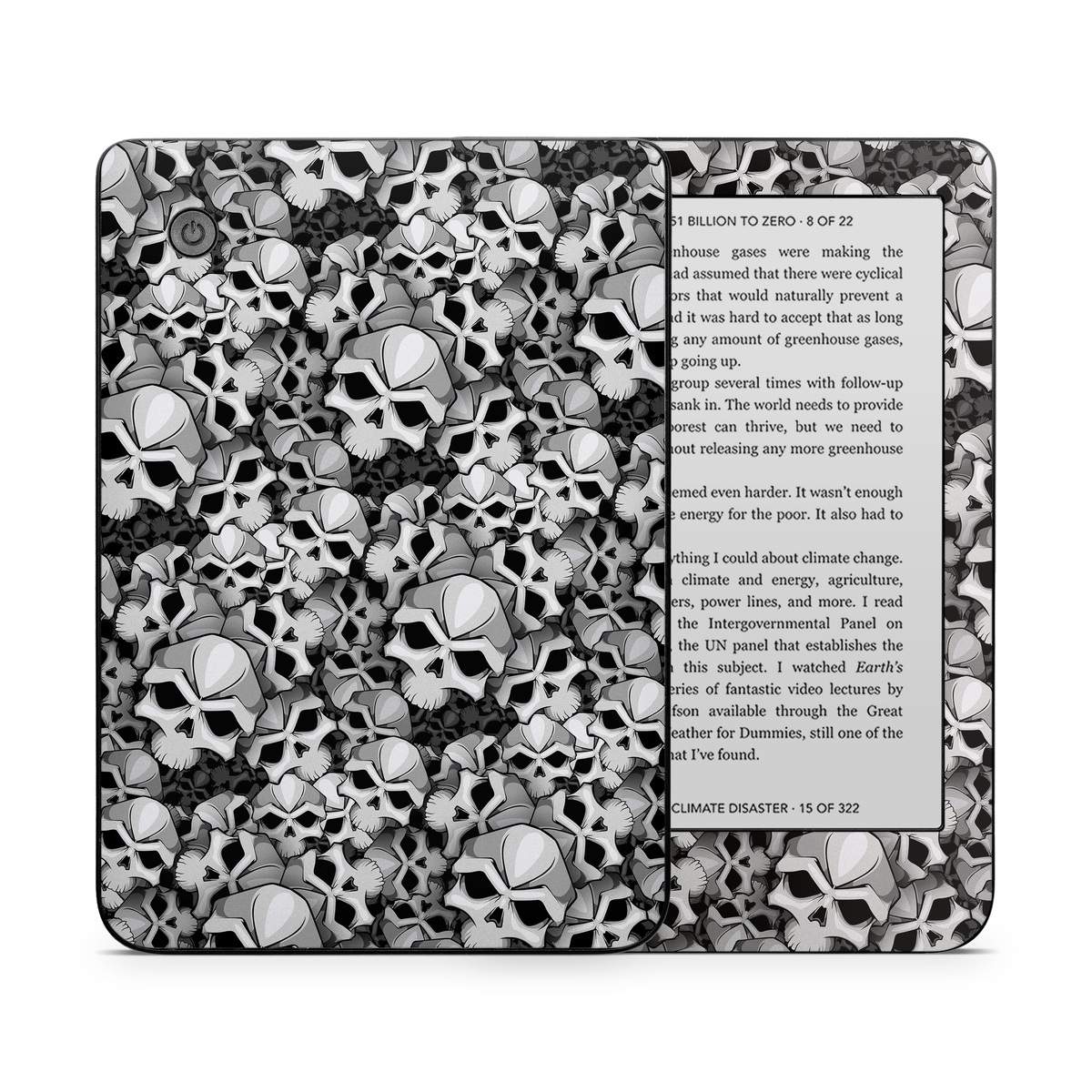 Kobo Clara 2E Skin design of Pattern, Black-and-white, Monochrome, Ball, Football, Monochrome photography, Design, Font, Stock photography, Photography, with gray, black colors