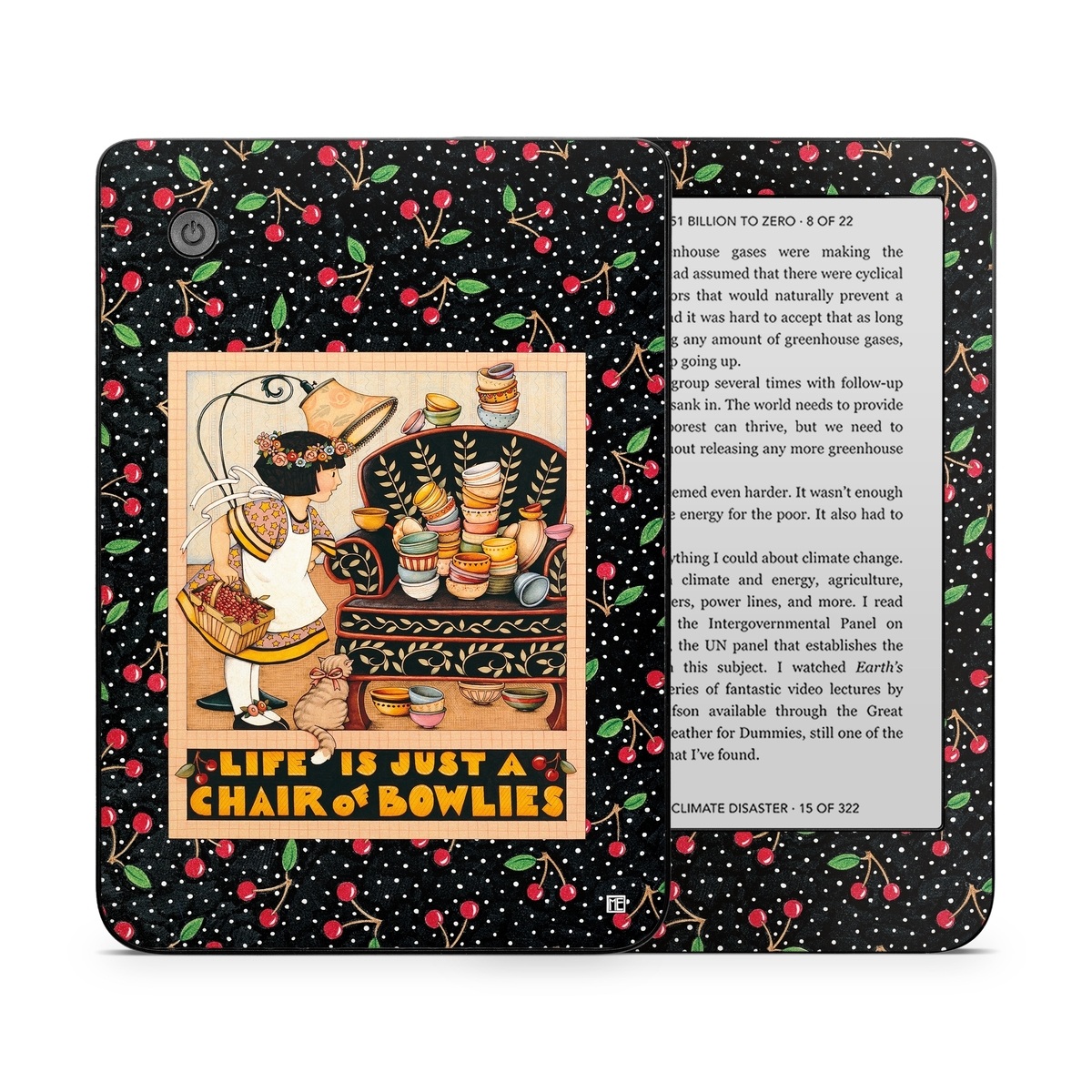 Kobo Clara 2E Skin design of Poster, Illustration, Christmas eve, Christmas, Art, with black, red, green, orange, yellow colors