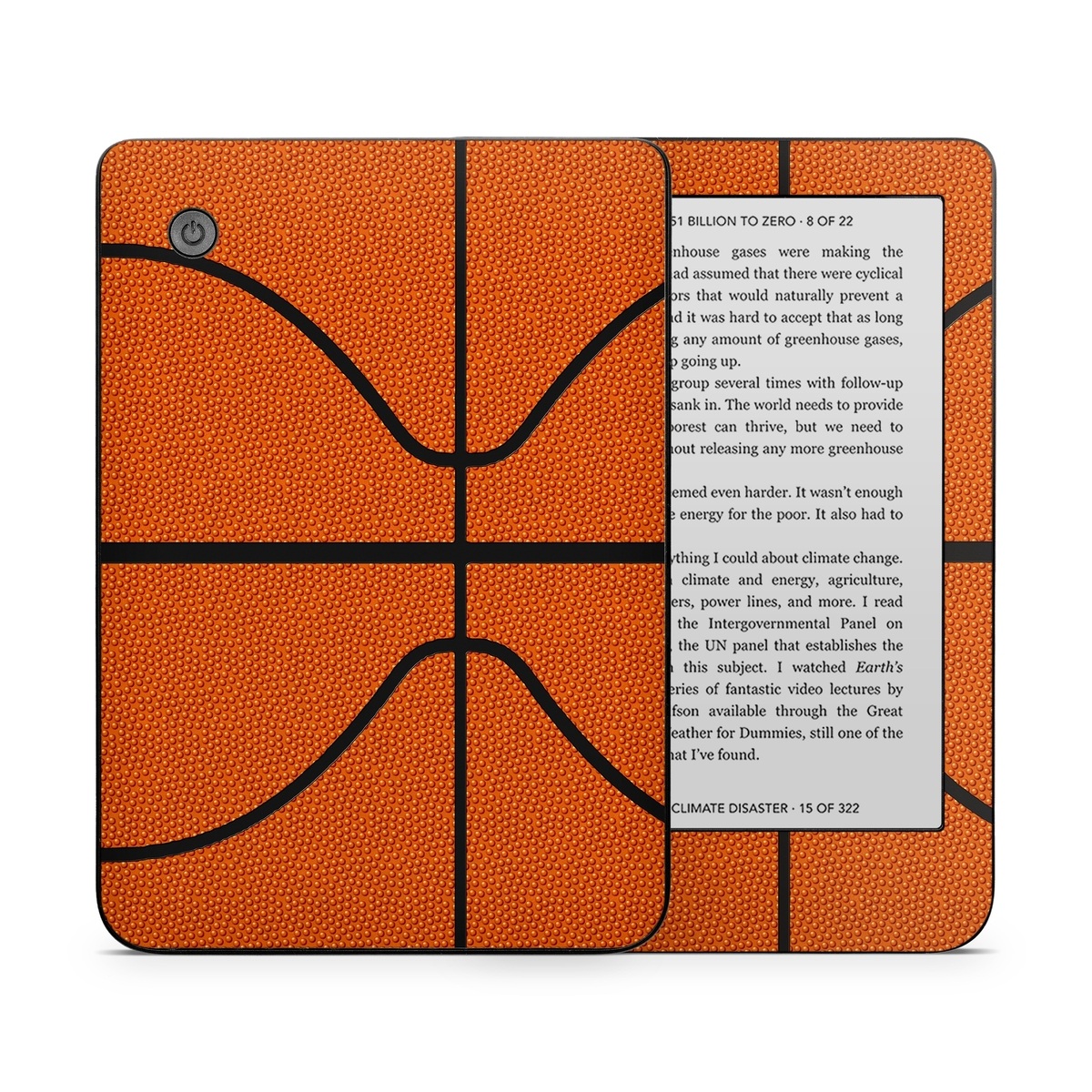 Kobo Clara 2E Skin design of Orange, Basketball, Line, Pattern, Sport venue, Brown, Yellow, Design, Net, Team sport, with orange, black colors