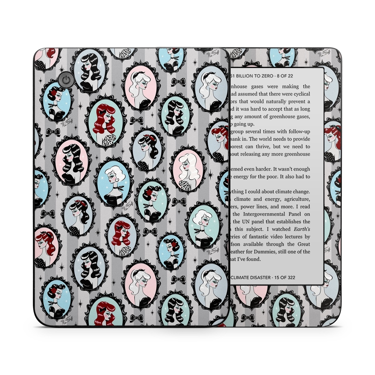 Kobo Clara 2E Skin design of Pattern, Design, Textile, Visual arts, Circle, Art, with black, blue, gray, yellow, red, pink colors