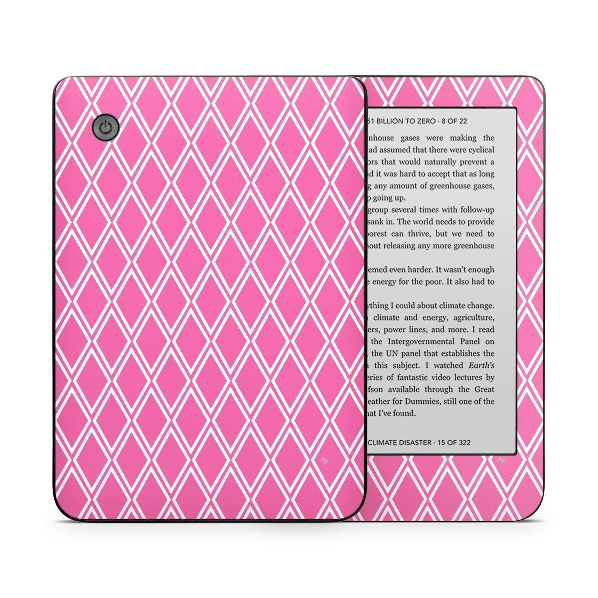 Kobo Clara 2E Skin design of Pink, Rectangle, Font, Material property, Magenta, Symmetry, Parallel, Pattern, Peach, Circle, with pink, white colors