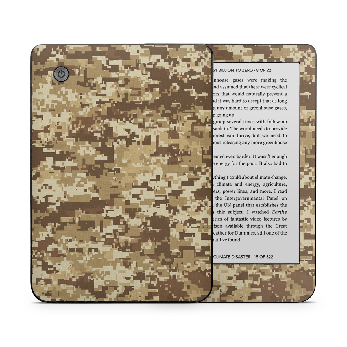 Kobo Clara 2E Skin design of Military camouflage, Brown, Pattern, Camouflage, Wall, Beige, Design, Textile, Uniform, Flooring, with brown colors